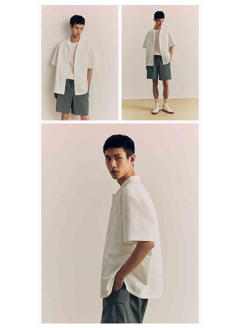 HM Autumn New Casual Loose Short Sleeved Shirt