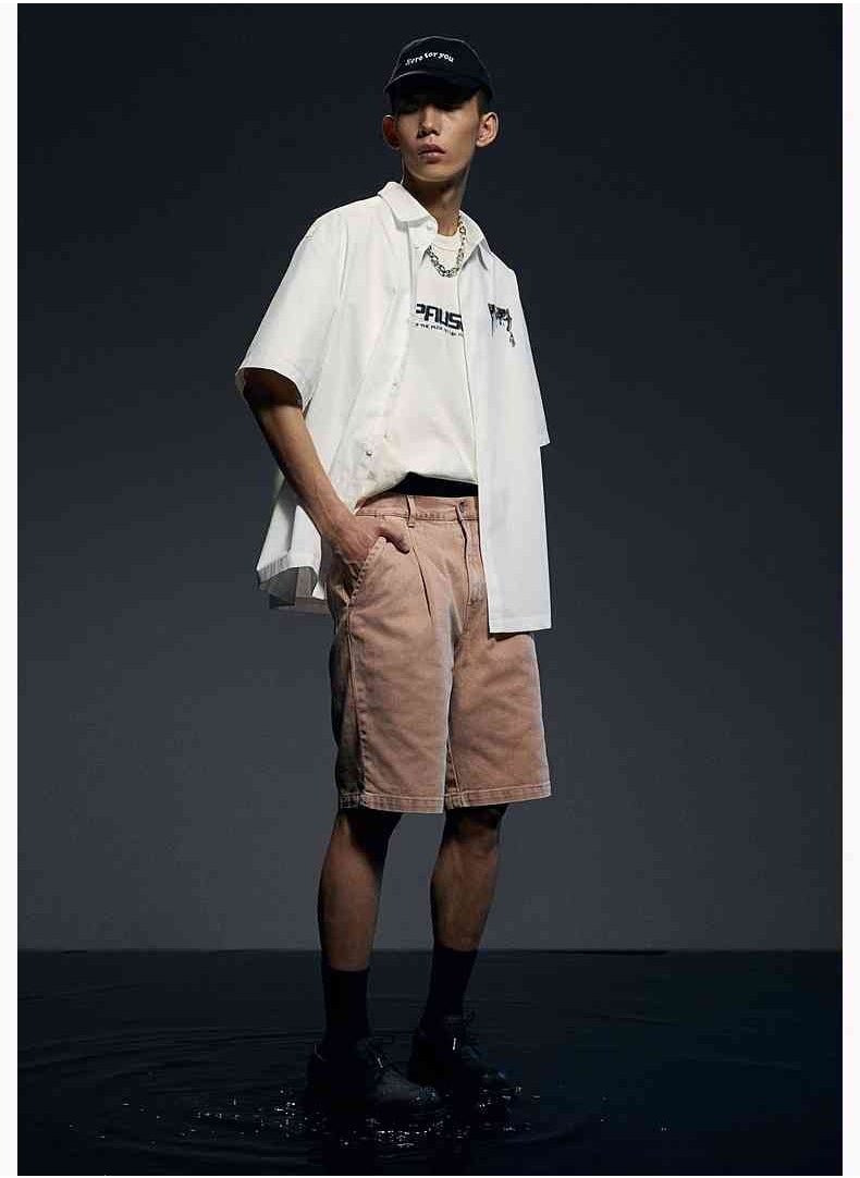 HM Autumn New Casual Loose Short Sleeved Shirt
