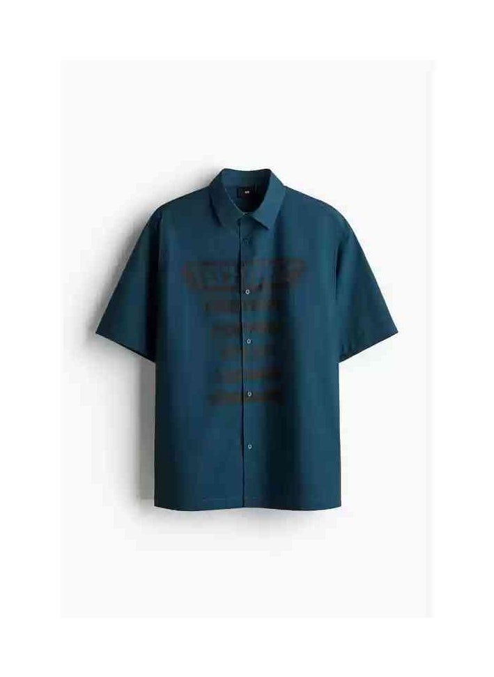HM Autumn New Casual Loose Short Sleeved Shirt