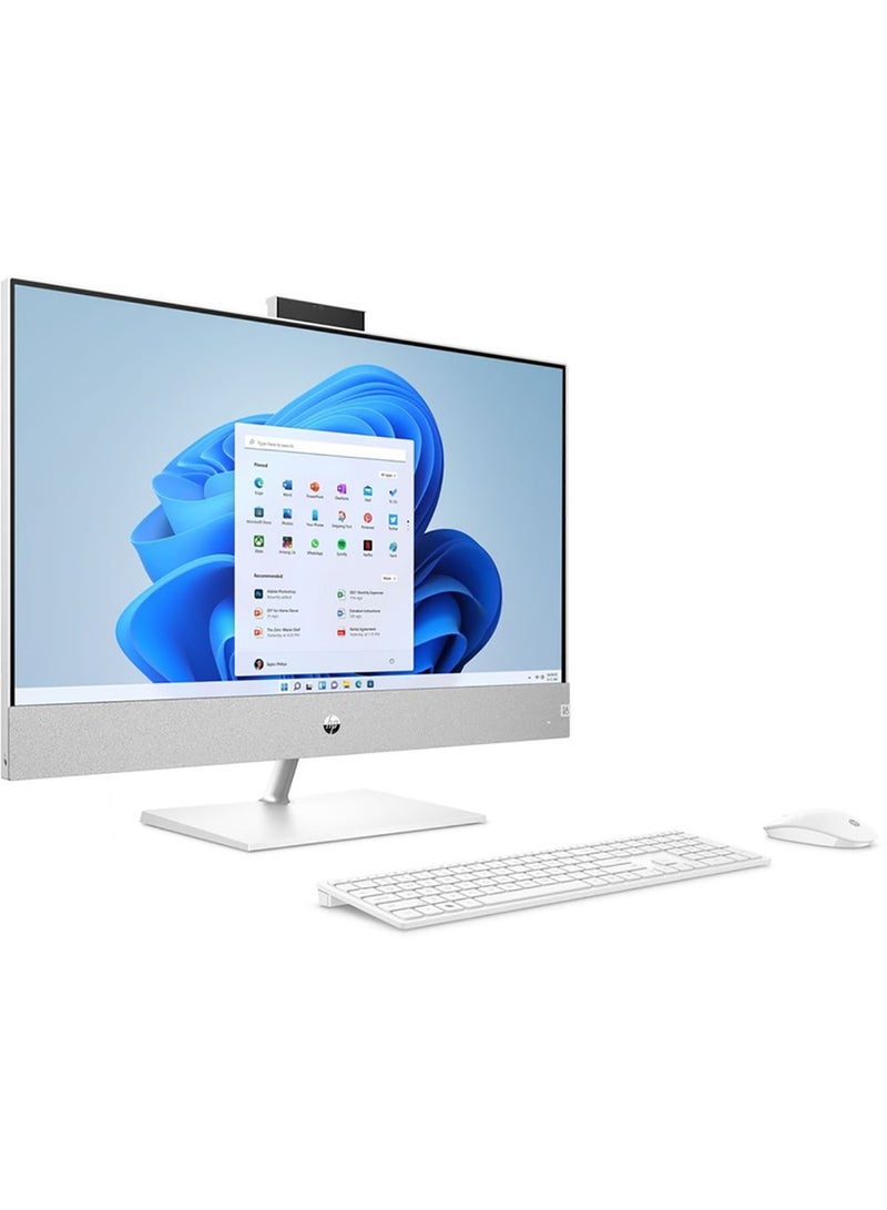 Pavilion 27-CA2152NH AIO With 27-Inch Display, Core i7-13700 Processor/64GB RAM/1TB SSD/4GB NVIDIA GeForce RTX 3050 Graphics/Windows 11 Pro English White