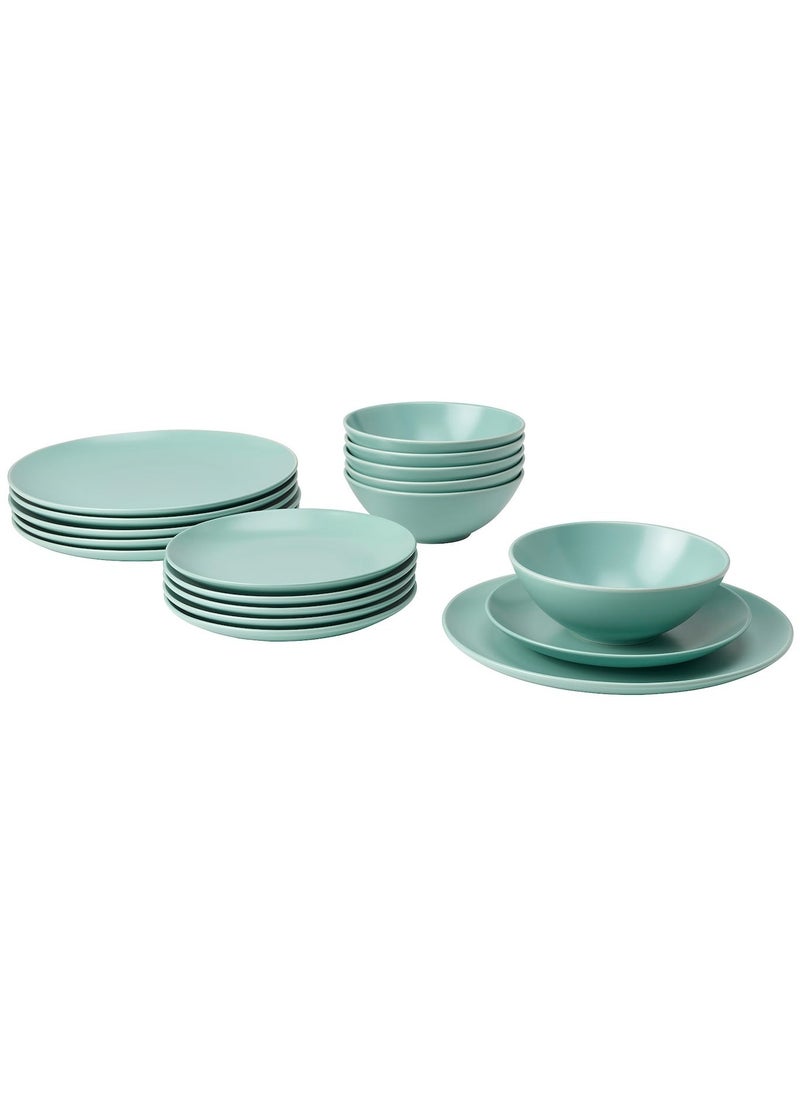 Faergklar 18 Piece Service Matt Light Turquoise