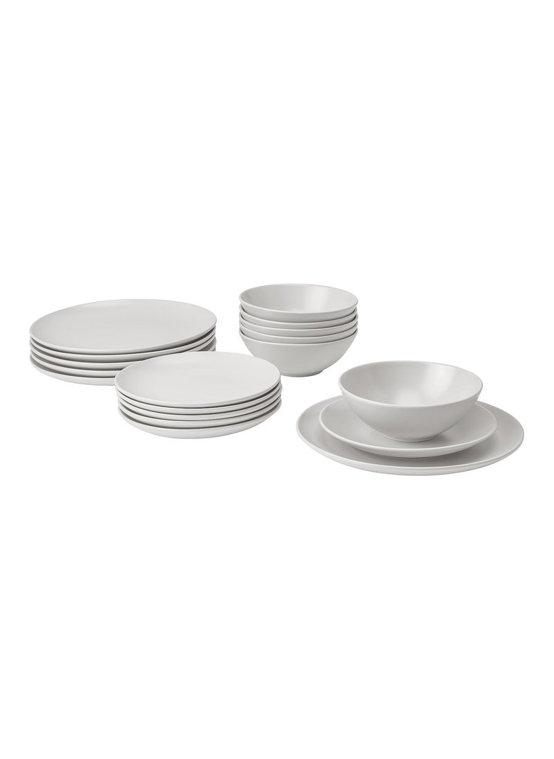 Faergklar 18 Piece Service Matt Light Grey