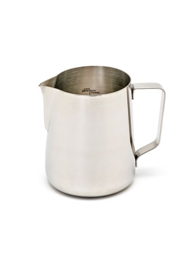 Professional Milk Pitcher, Latte Art Spout, Measurements Etched, Stainless Steel Body, 32oz (950ml) - Steel