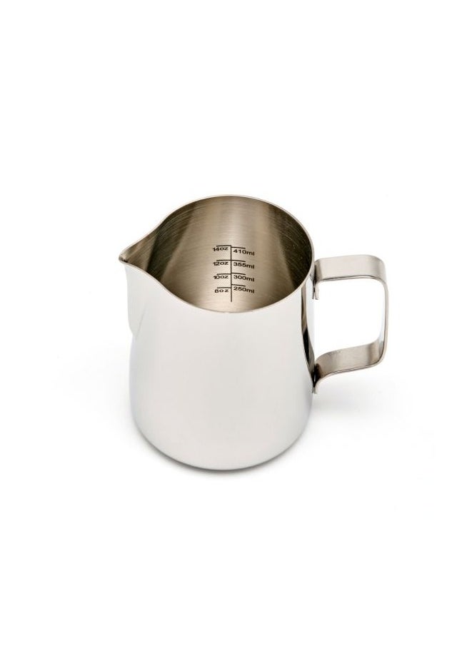 Professional Milk Pitcher, Latte Art Spout, Measurements Etched, Stainless Steel Body, 20oz (600ml) - Steel