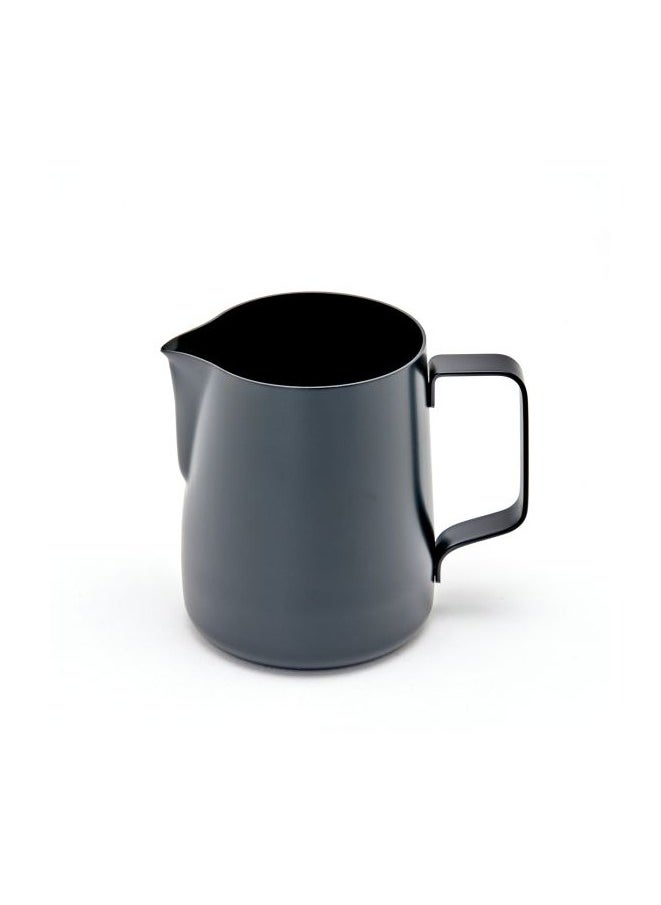 Stealth Milk Pitcher, Professional Pouring Spout, Polished Non-Stick Coating, Stainless Steel, 20oz (600ml) - Black