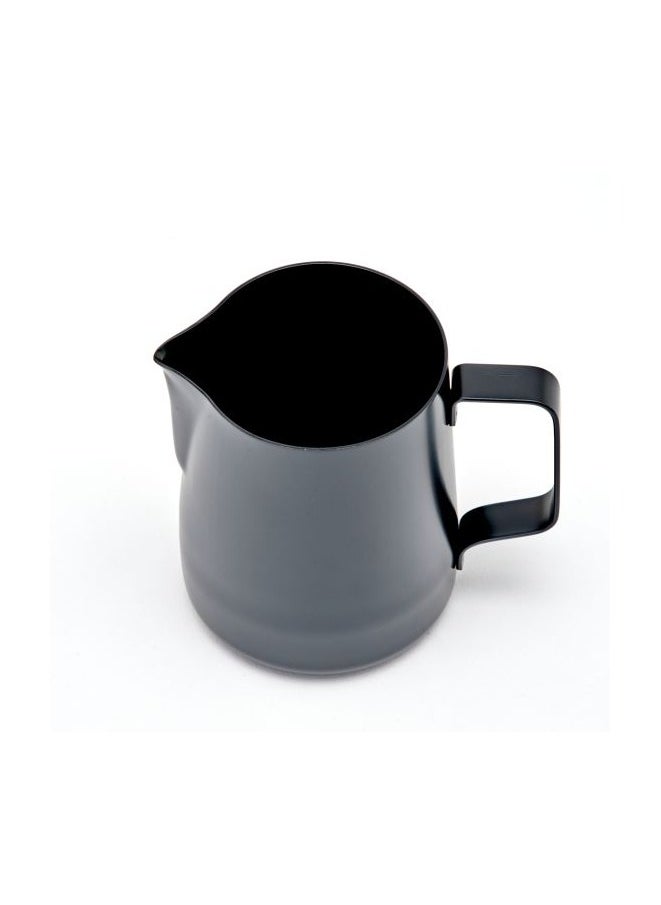 Stealth Milk Pitcher, Professional Pouring Spout, Polished Non-Stick Coating, Stainless Steel, 20oz (600ml) - Black