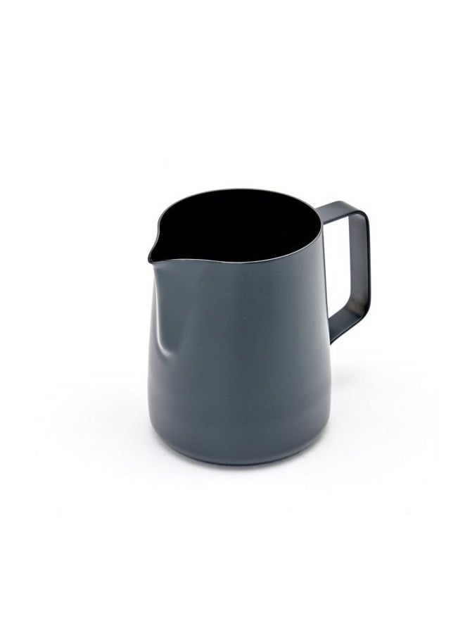 Stealth Milk Pitcher, Professional Pouring Spout, Polished Non-Stick Coating, Stainless Steel, 20oz (600ml) - Black