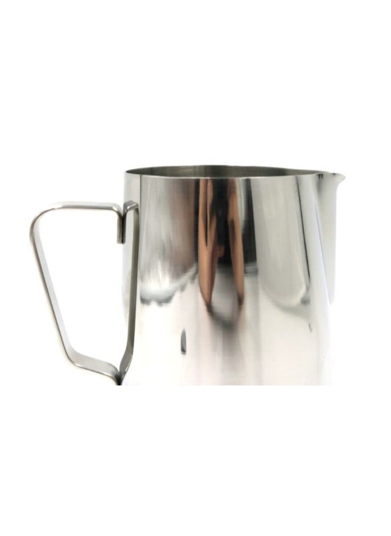 Classic Milk Pitcher, Perfect Latte Art Spout, Stainless Steel Interior & Powder-Coated Exterior, 15oz (450ml) - Steel