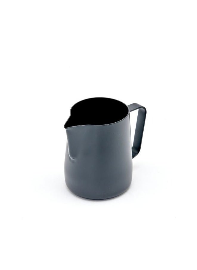 Stealth Milk Pitcher, Professional Pouring Spout, Polished Non-Stick Coating, Stainless Steel, 12oz (360ml) - Black