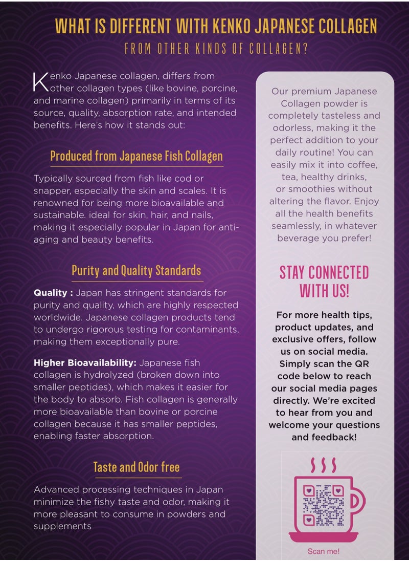 KENKO JAPANESE COLLAGEN with Hyaluronic Acid