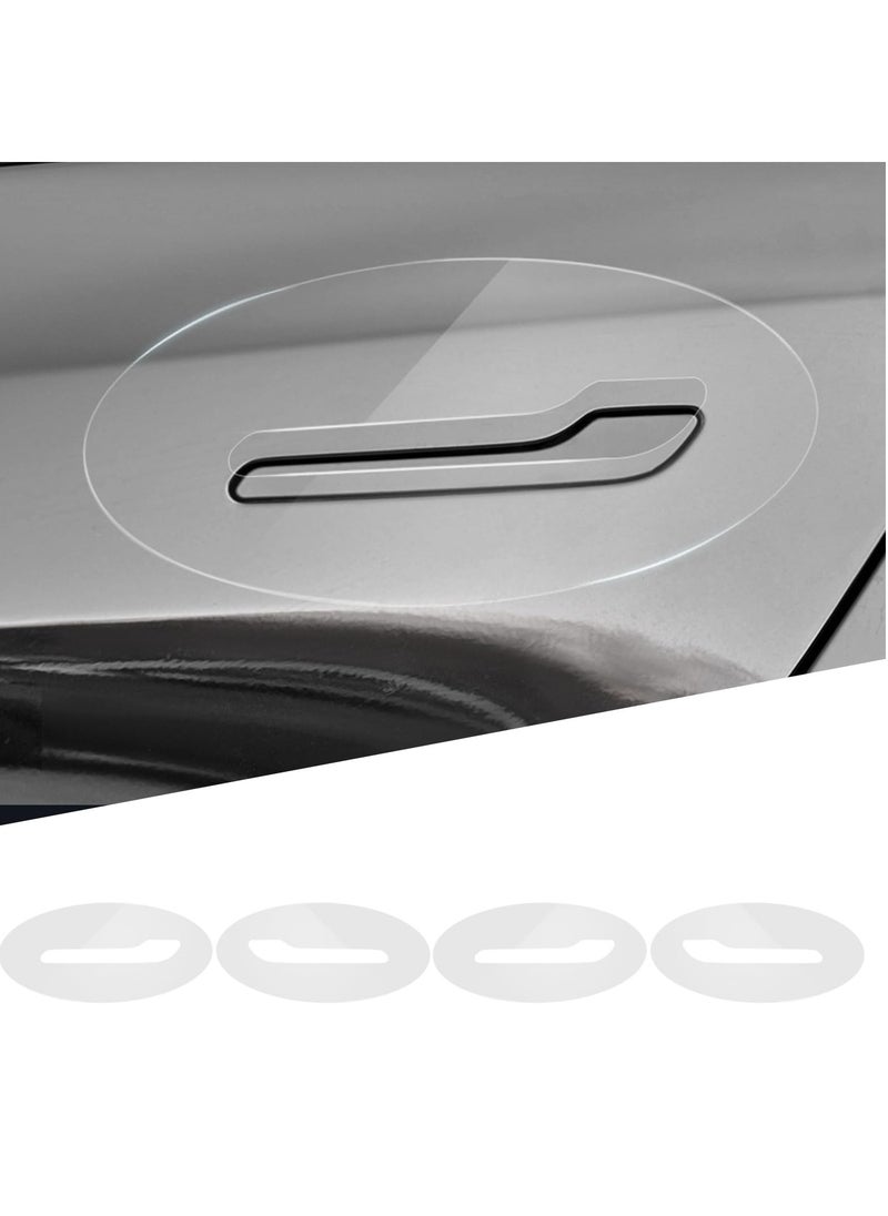 Auto Door Handle Protective Film, Car Door Handle Scratch Protection Cover Guard Film Stickers, Waterproof TPU Vehicle Handle Stickers, Compatible with Tesla Model Y Model 3