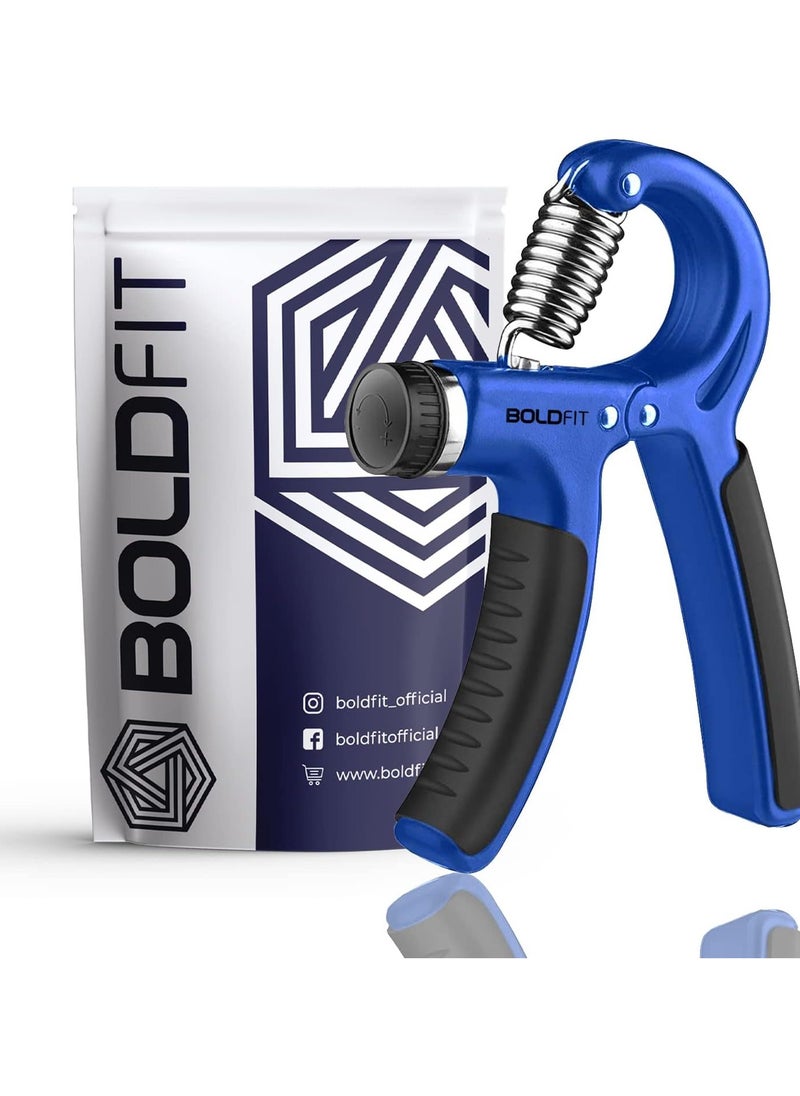 Boldfit Adjustable Hand Grip Strengthener, Hand Gripper for Men & Women for Gym Workout & Home Use.(Forearm Exercise Equipment/Wrist Excercise Equipment) - Adjustable upto 40kg - Blue