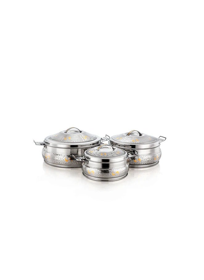 Pieces Maha Collection Stainless Steel Hot Pot Silver & Gold