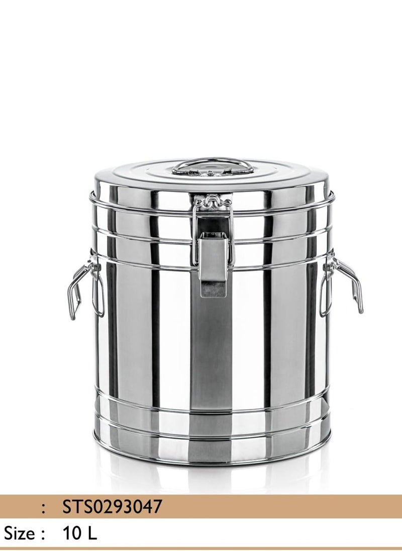 10 Liter Professional Deep Stainless Steel Hot Pot Silver