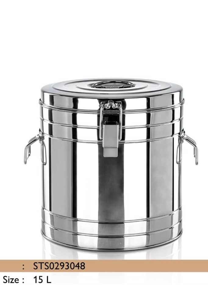 15 Liter Professional Deep Stainless Steel Hot Pot Silver