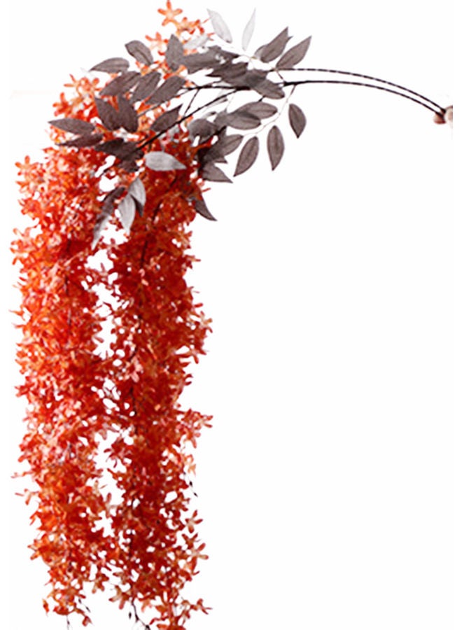Artificial Lilac Wisteria Flower Plant Wall Hanging Decor Orange