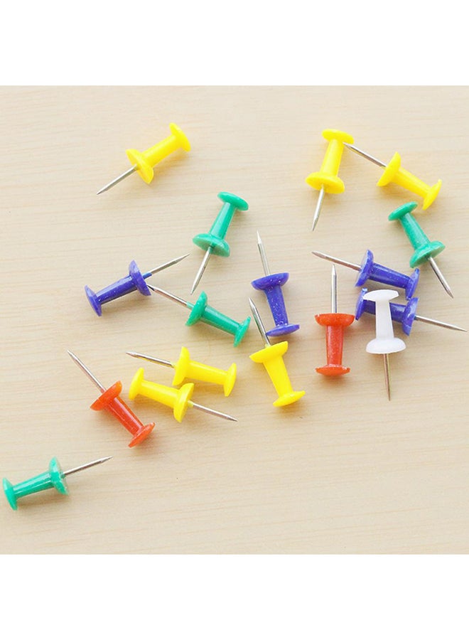 50-Piece Heart Shaped Wooden Photo Clips Multicolour