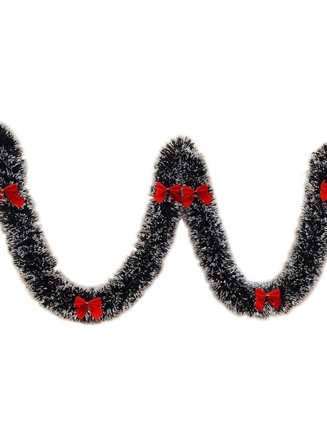 2M Christmas Bar Tops Ribbon Garland Tree Red/Black