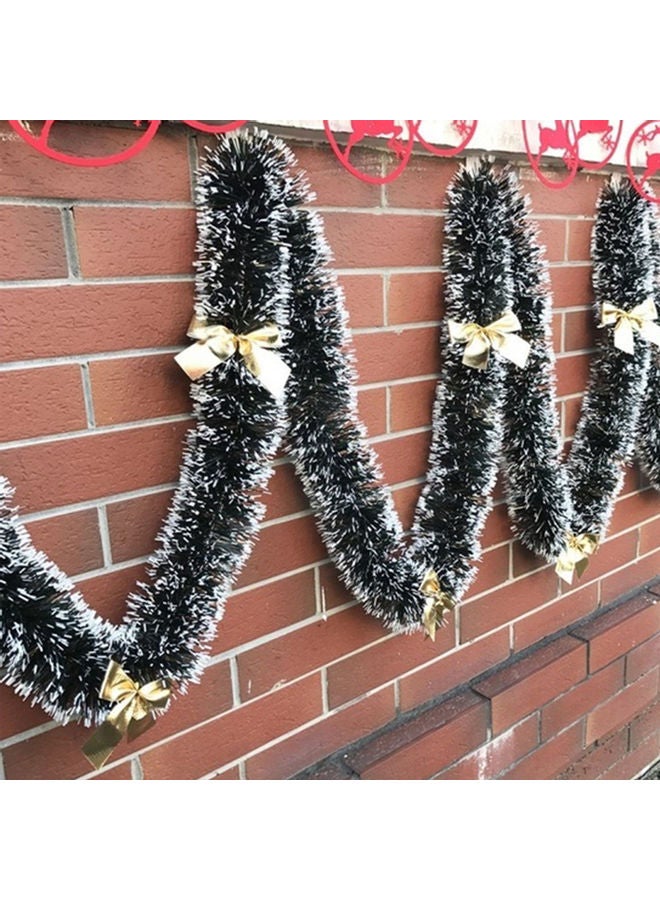 2M Christmas Bar Tops Ribbon Garland Tree Red/Black