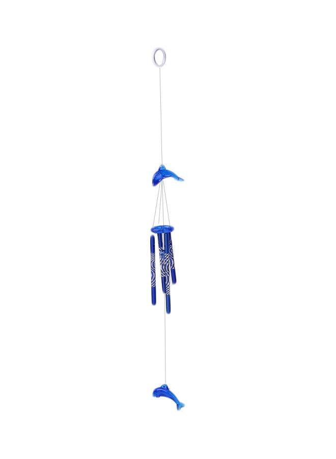 Decorative Hanging Dolphin Wind Chime Blue 40centimeter