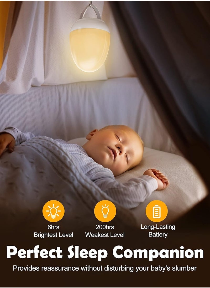 Baby Night Light for Kid Portable Egg Nightlight with Stable Charging Pad Touch Nursery Night Lamp for Breastfeeding Toddler Night Light for Bedroom Timer Setting