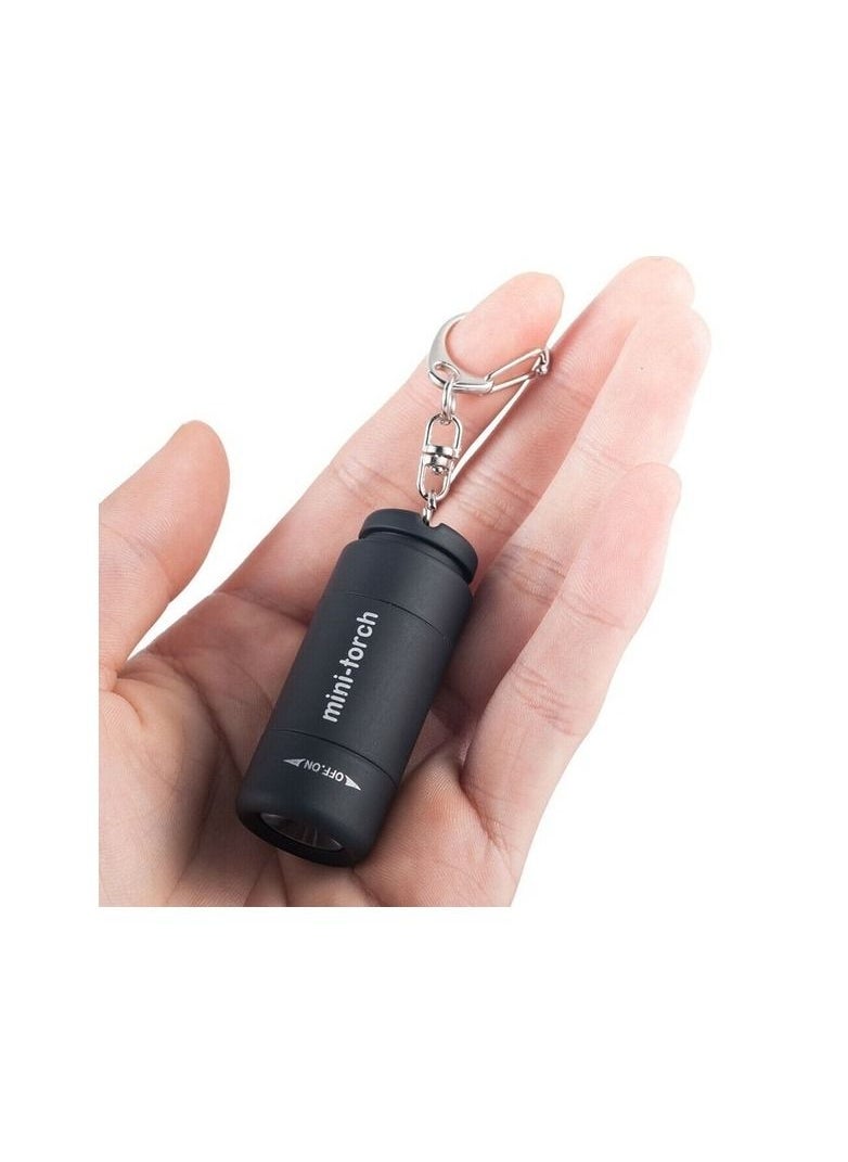 1-PiecesMini Rechargeable Waterproof Keychain with USB LED Pocket Flashlight Random Color