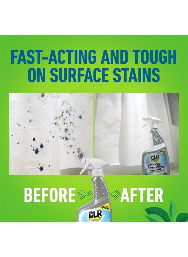 Mold & Mildew Clear, Bleach-Free Stain Remover Spray Works on Fabric, Wood, Fiberglass, Concrete, Brick, Glass, and More - EPA Safer Choice, 32 Fl Oz (Pack of 2)