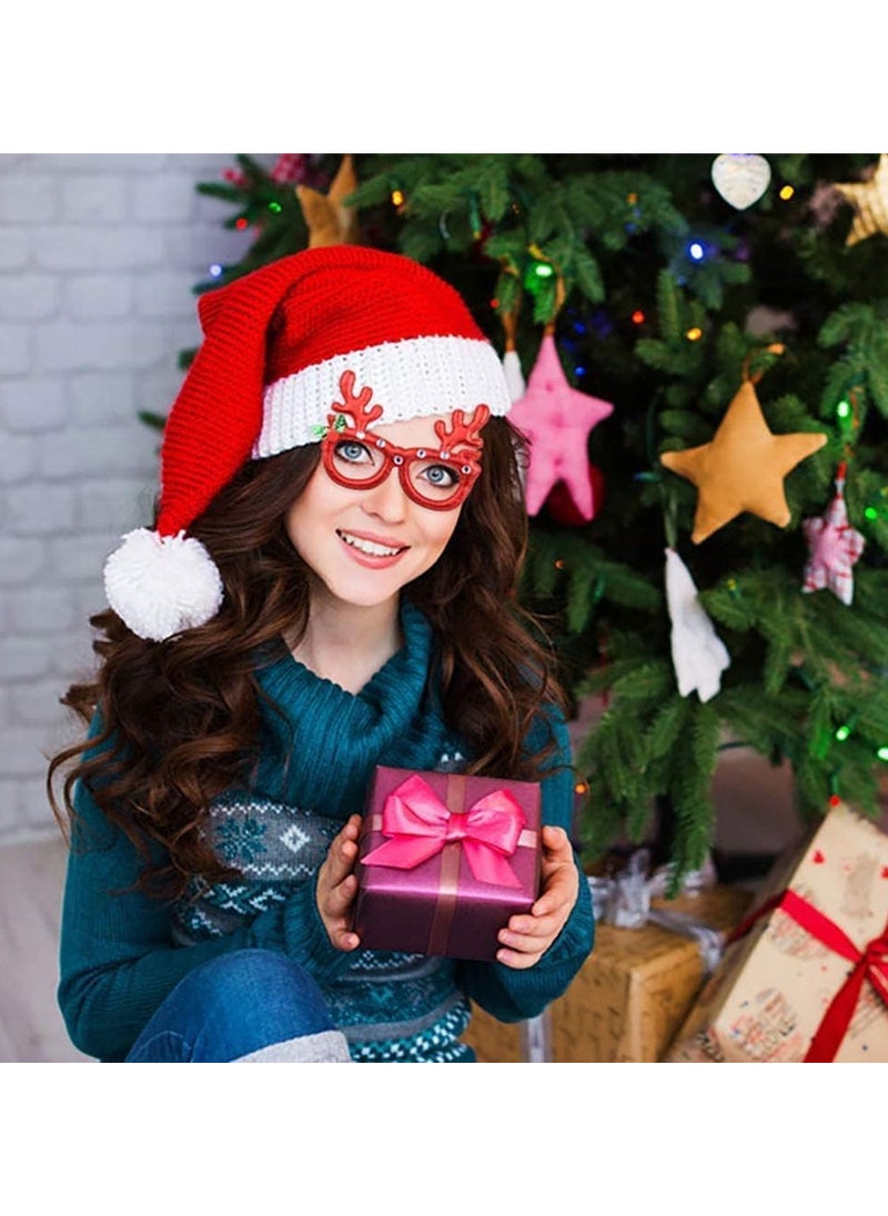 Christmas Glasses Frame,Christmas Hair Hoop and Christmas Hats,Christmas Decoration,Christmas Photo Booth Props Christmas Party Favors for kid Adult,for Xmas Holiday Party Supplies 18pcs