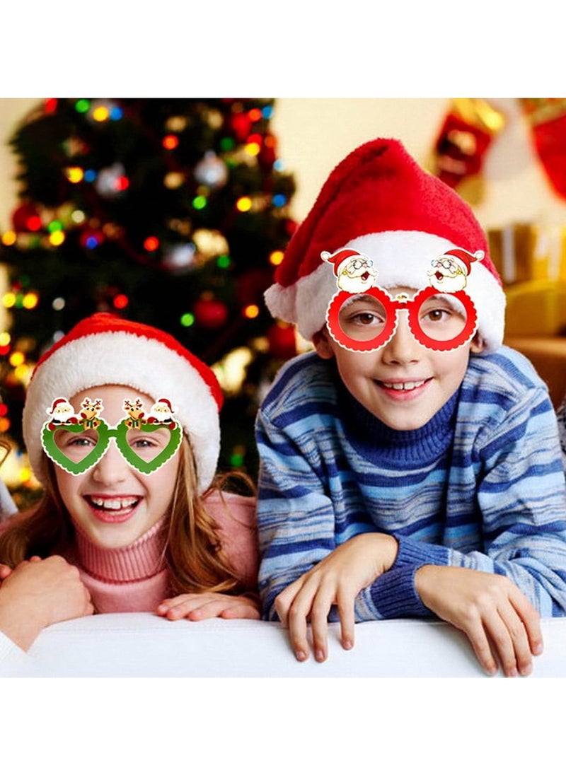 Christmas Glasses Frame,Christmas Hair Hoop and Christmas Hats,Christmas Decoration,Christmas Photo Booth Props Christmas Party Favors for kid Adult,for Xmas Holiday Party Supplies 18pcs