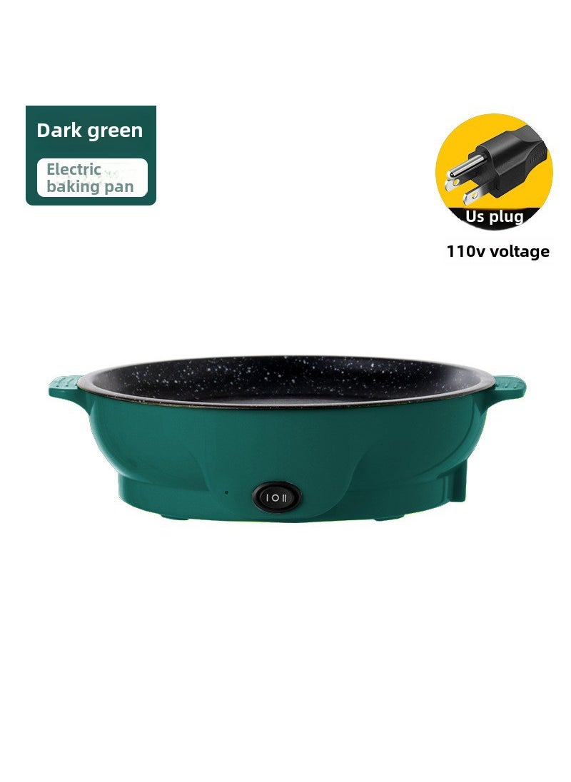 Portable Home BBQ Griddle 110v us plug dark green