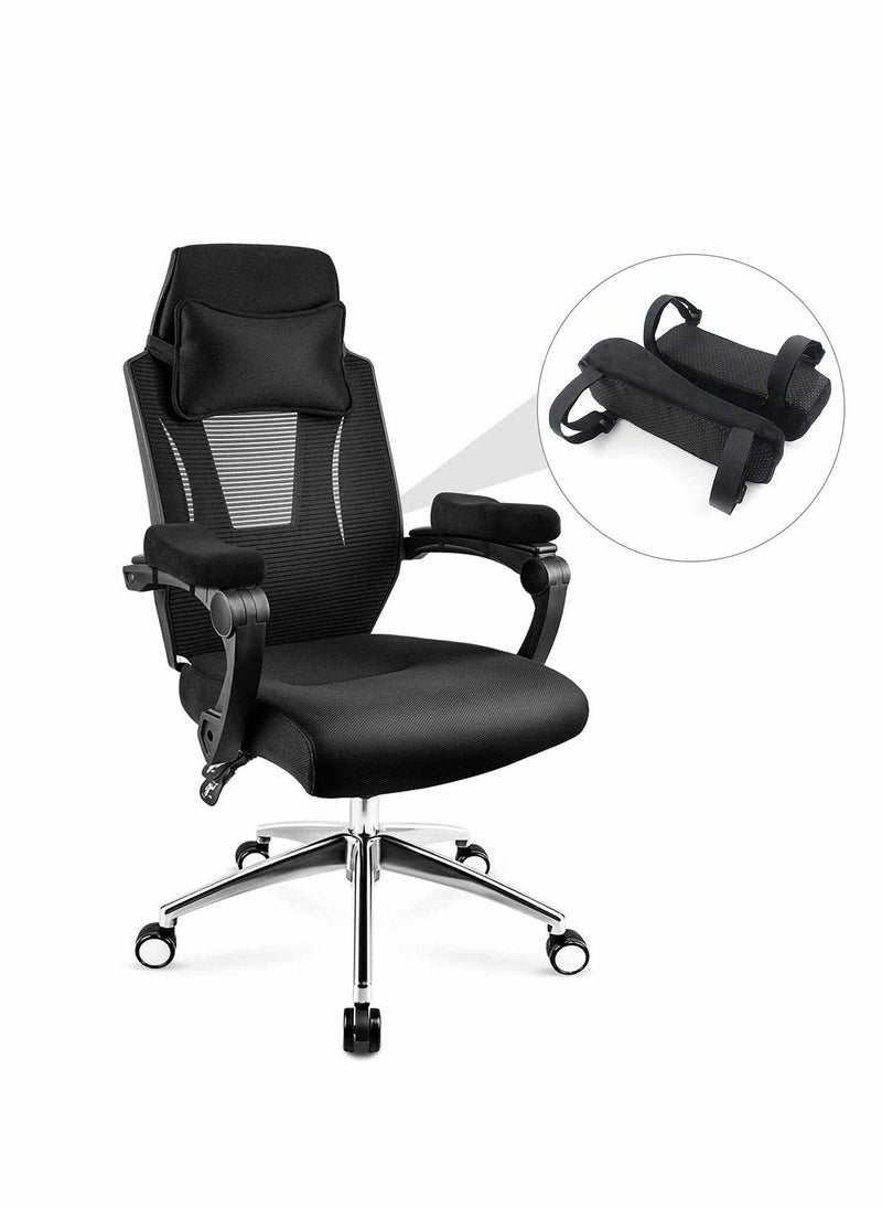 Chair Armrest Pads, 2 Pcs Set Memory Foam Comfortable Elbow Pillows,   Universal Chair Arm Covers for Office Chair Arm Support Forearm Pressure Relief Universal Chair Arm Cover