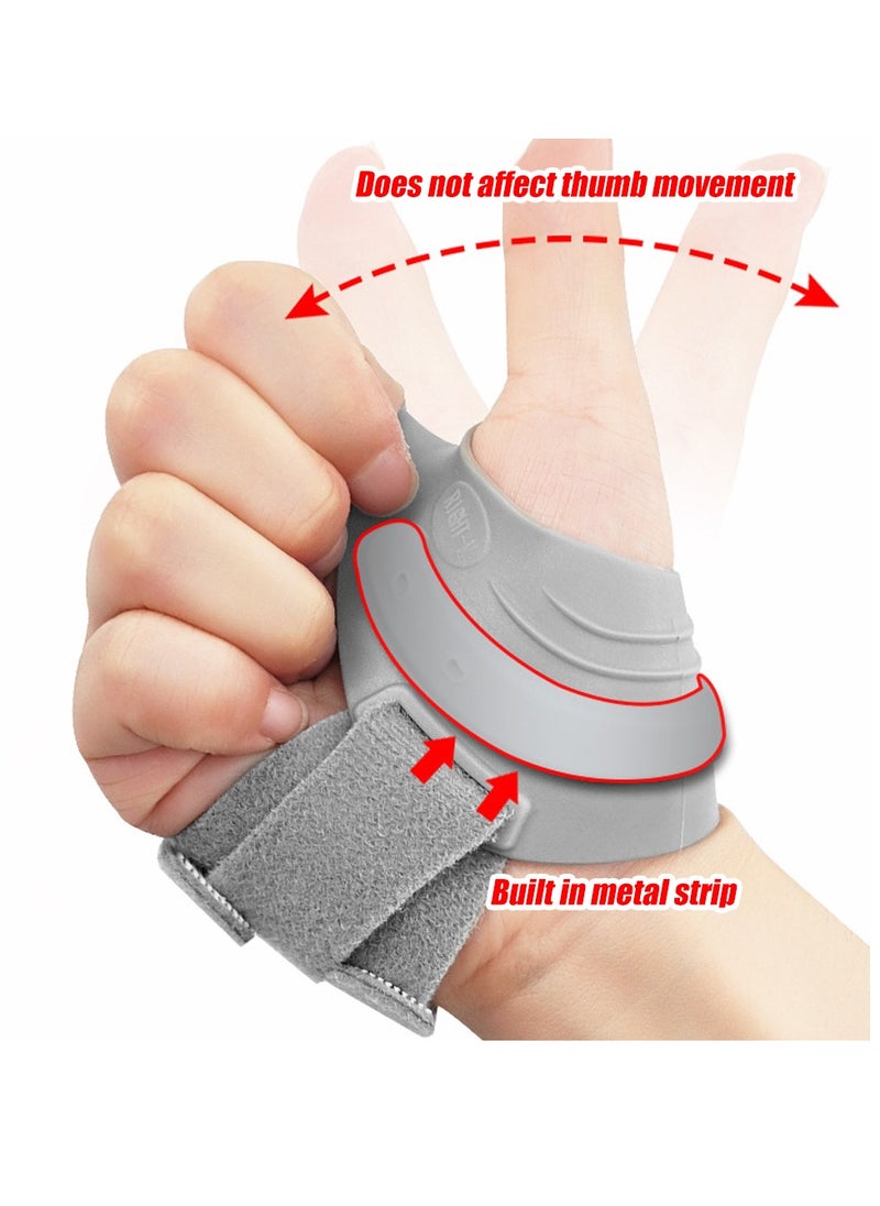 Thumb Support Brace, Restriction Splint Thumb Stabilizer, Adjustable CMC Joint Thumb Brace, Pain Relief Thumb Stabilizer Brace For Both Men And Women, (Pack Of 2pcs, Small, Grey Left)