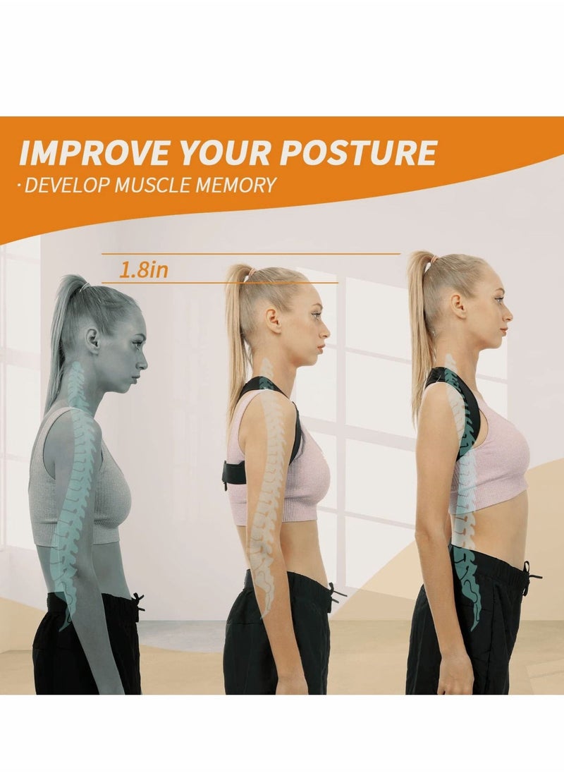 Posture Corrector for Women and Men, Adjustable Upper Back Brace, Breathable Support Straightener, Providing Pain Relief from Lumbar, Neck, Shoulder, Clavicle, Back(universal Size)
