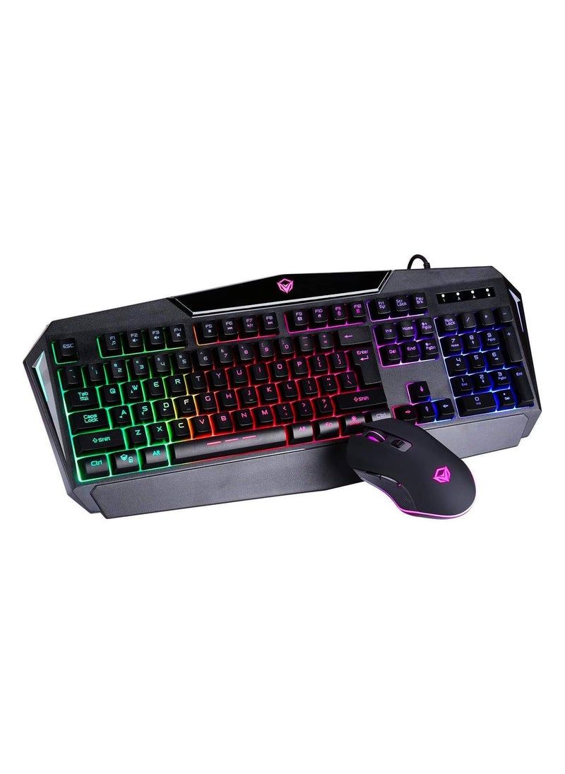 Meetion C510 Backlit Rainbow Anti-Ghosting Mechanical Gaming Keyboard And Mouse