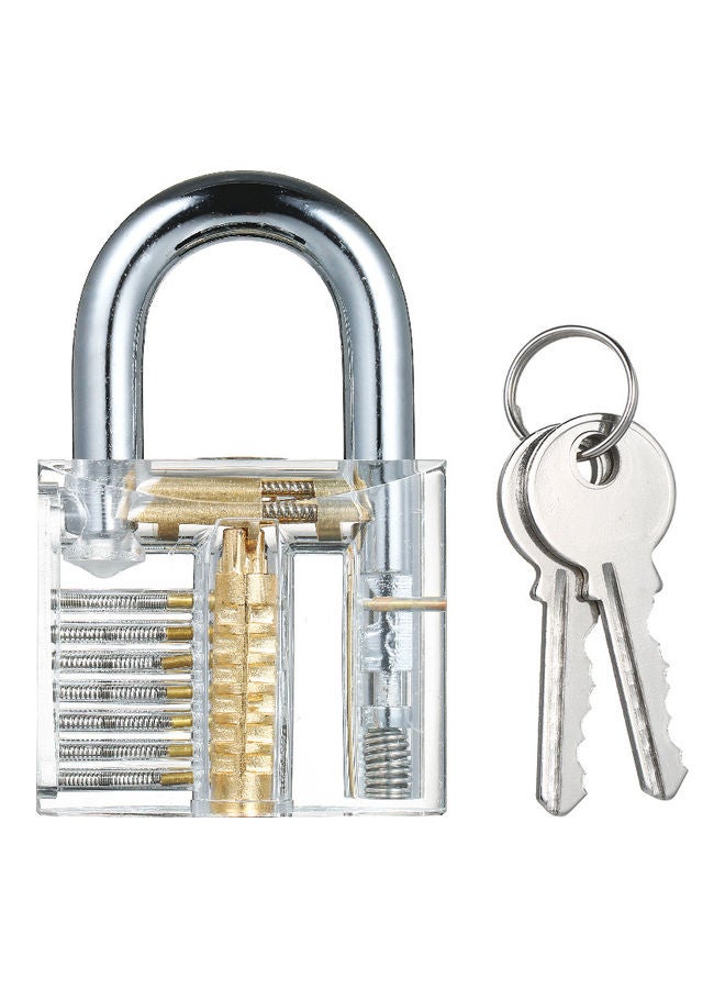 Training Transparent Visible Padlock Silver