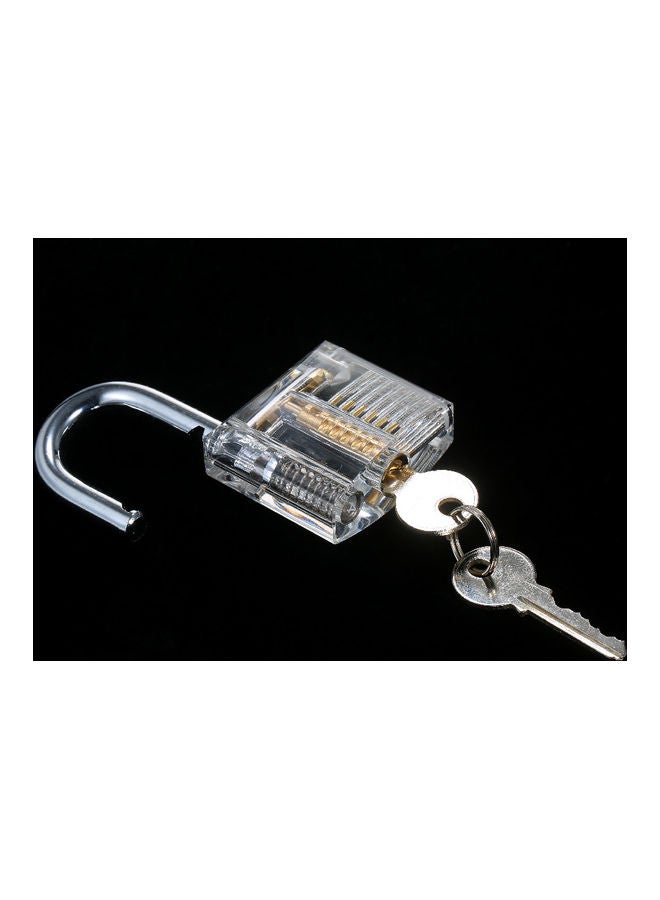 Training Transparent Visible Padlock Silver