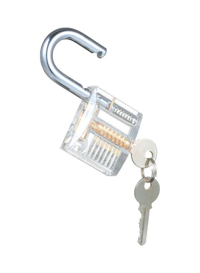 Training Transparent Visible Padlock Silver