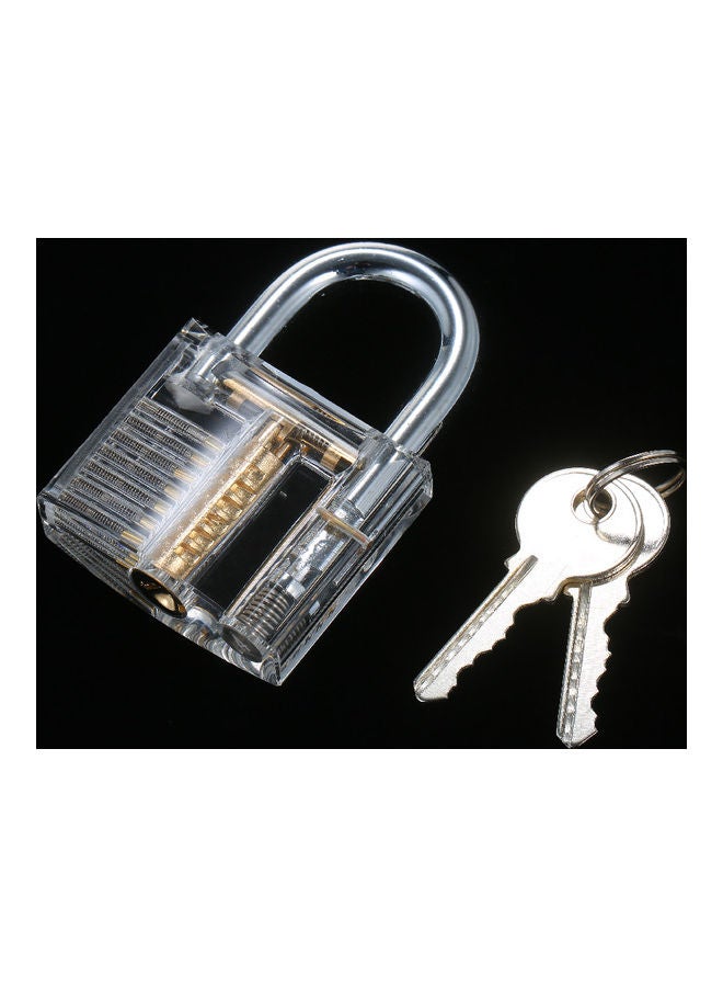 Training Transparent Visible Padlock Silver