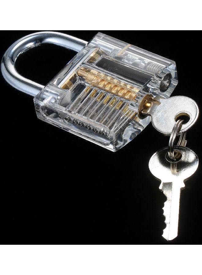 Training Transparent Visible Padlock Silver