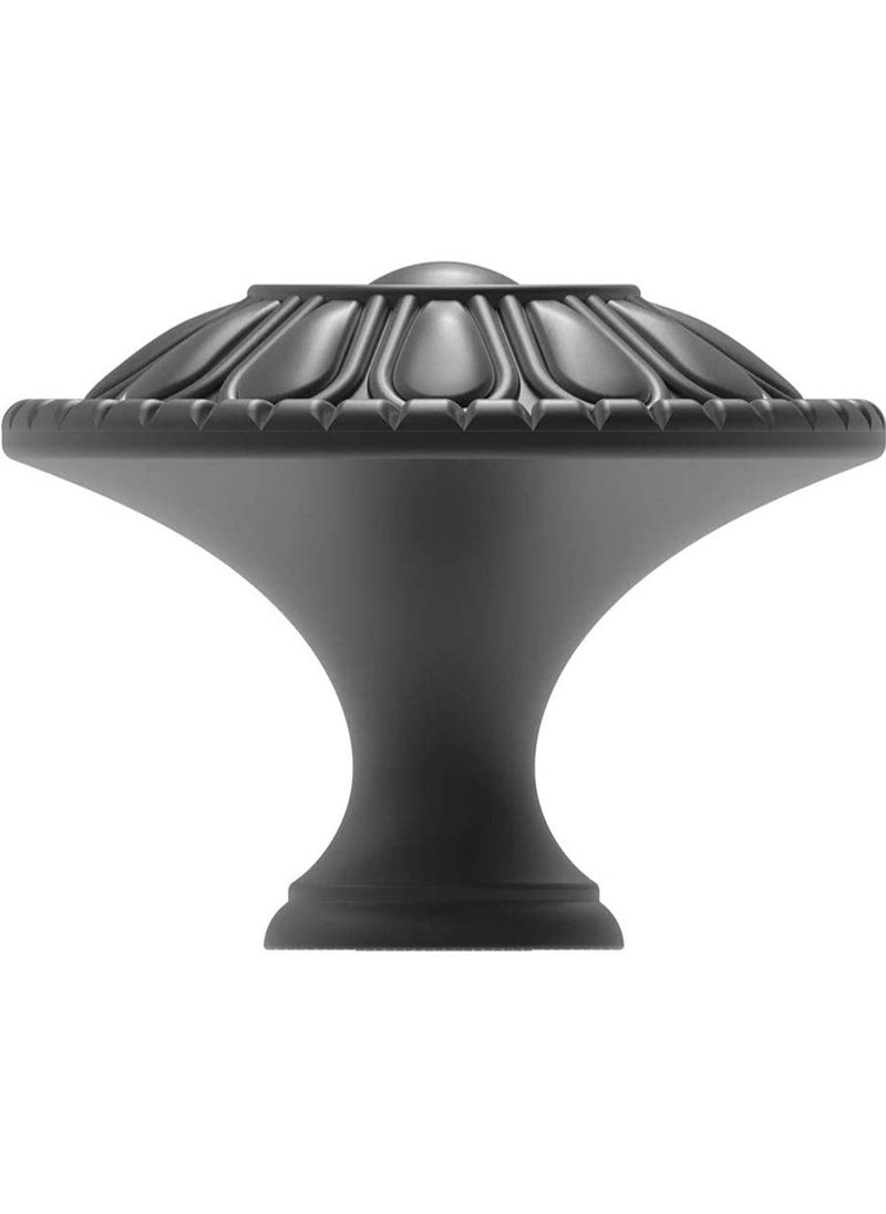 Cabinet Handle 9-Pack of Matte Black Kitchen Cabinet Knobs Pulls, Matte Round Farmhouse Dresser Handles Drawer Knobs for Modern Closet Furniture Door, Floral Pattern