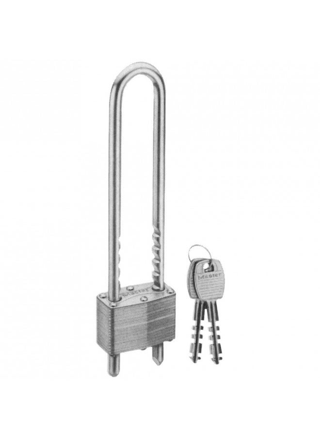 Master Lock 517D Laminated Padlock with Long Shackle, Silver, 1.85