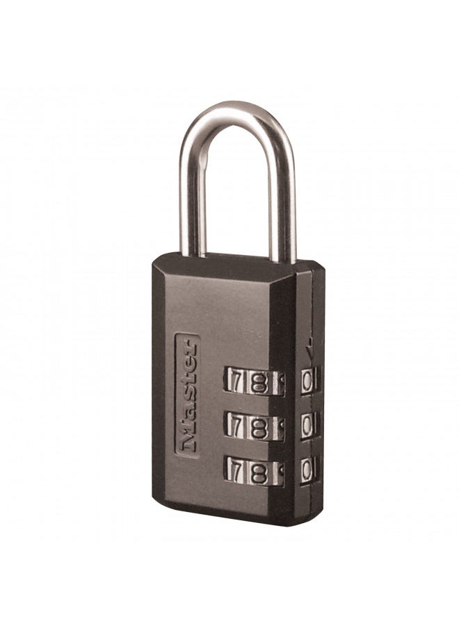 Master Lock Combination Padlock, 1, Black