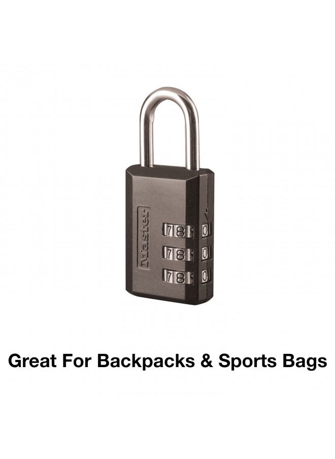 Master Lock Combination Padlock, 1, Black