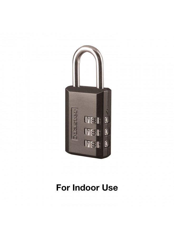 Master Lock Combination Padlock, 1, Black