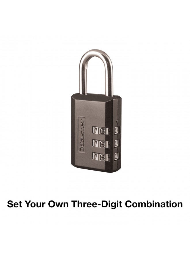 Master Lock Combination Padlock, 1, Black