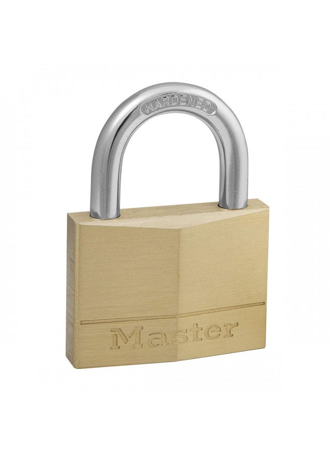 Master Lock 150D Brass Padlock, Silver