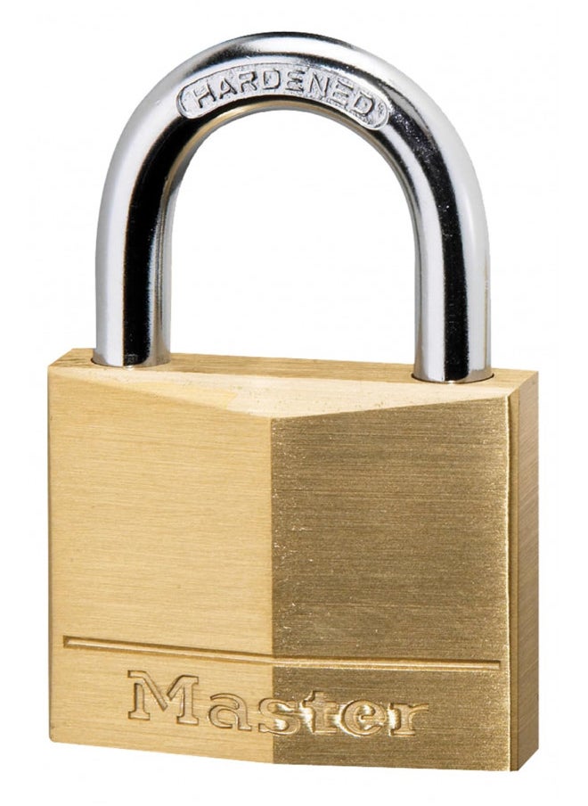 Master Lock 140D Padlock, 1 Pack, Brass