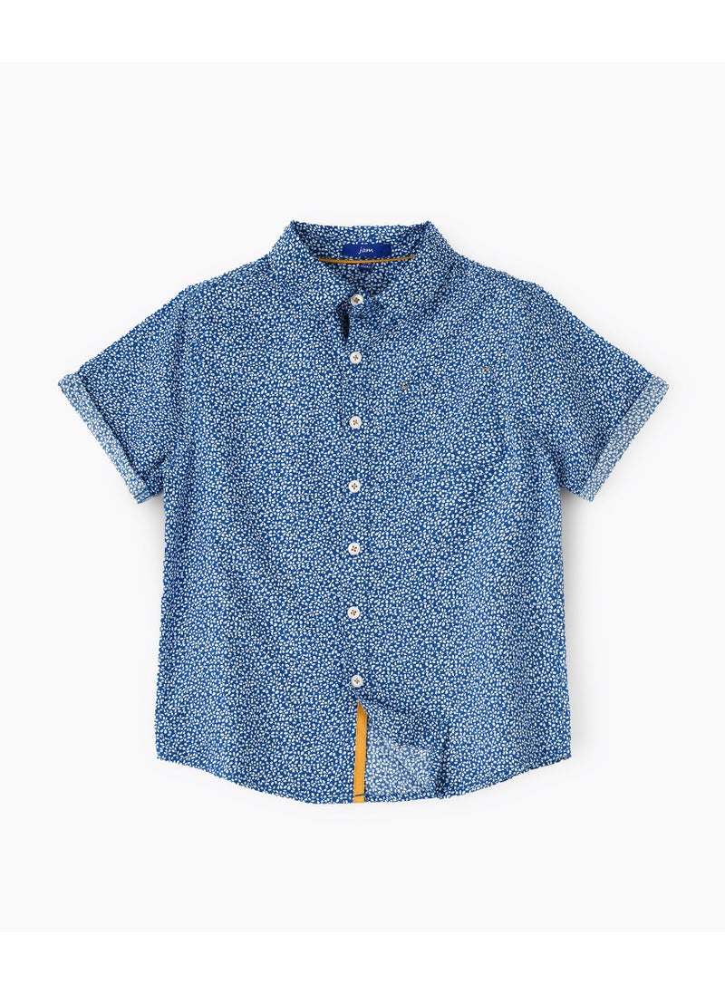 Short sleeve woven shirt