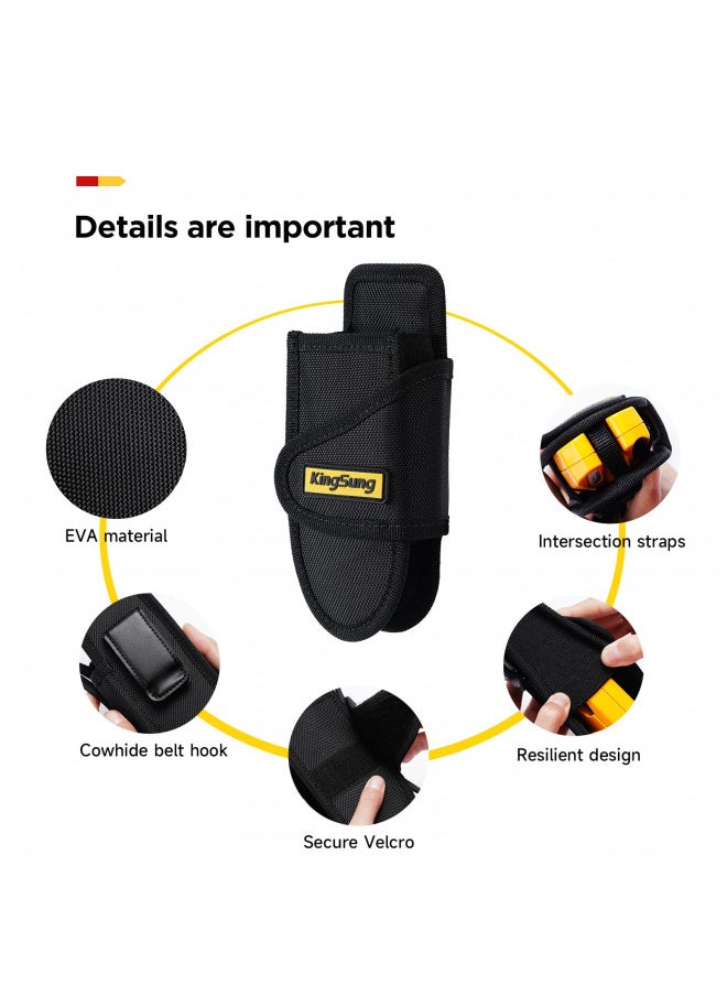 KingSung Sturdy Fabric Tool Holster for FlukeT5-1000/T5-600/T6-1000/T6-600, Continuity and Current Tester Meter Case with Belt Loop, Multipurpose Tool Belt Bag, Can Use Without Belt,T5/ T6 Pouch