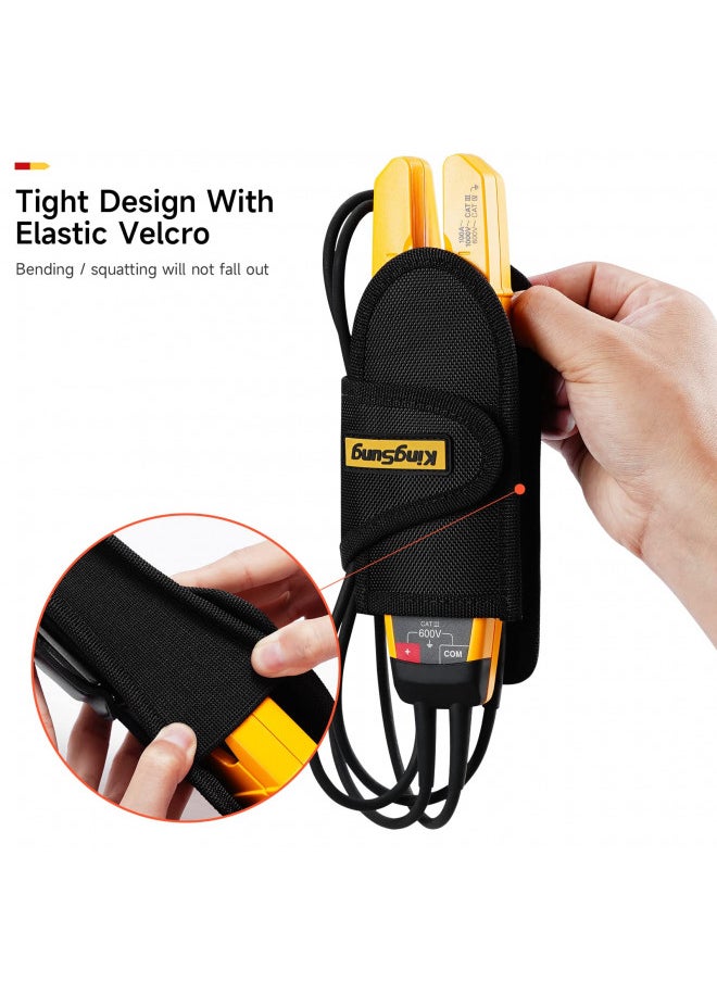 KingSung Sturdy Fabric Tool Holster for FlukeT5-1000/T5-600/T6-1000/T6-600, Continuity and Current Tester Meter Case with Belt Loop, Multipurpose Tool Belt Bag, Can Use Without Belt,T5/ T6 Pouch